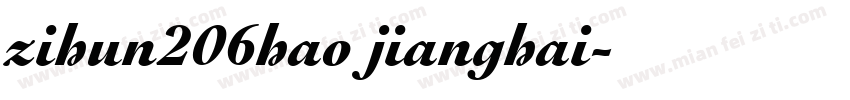 zihun206hao jianghai字体转换